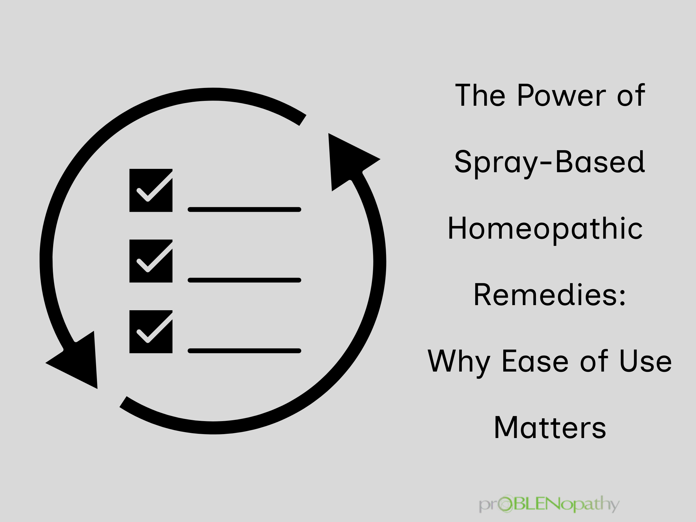 The Power of Spray-Based Homeopathic Remedies: Why Ease of Use Matters