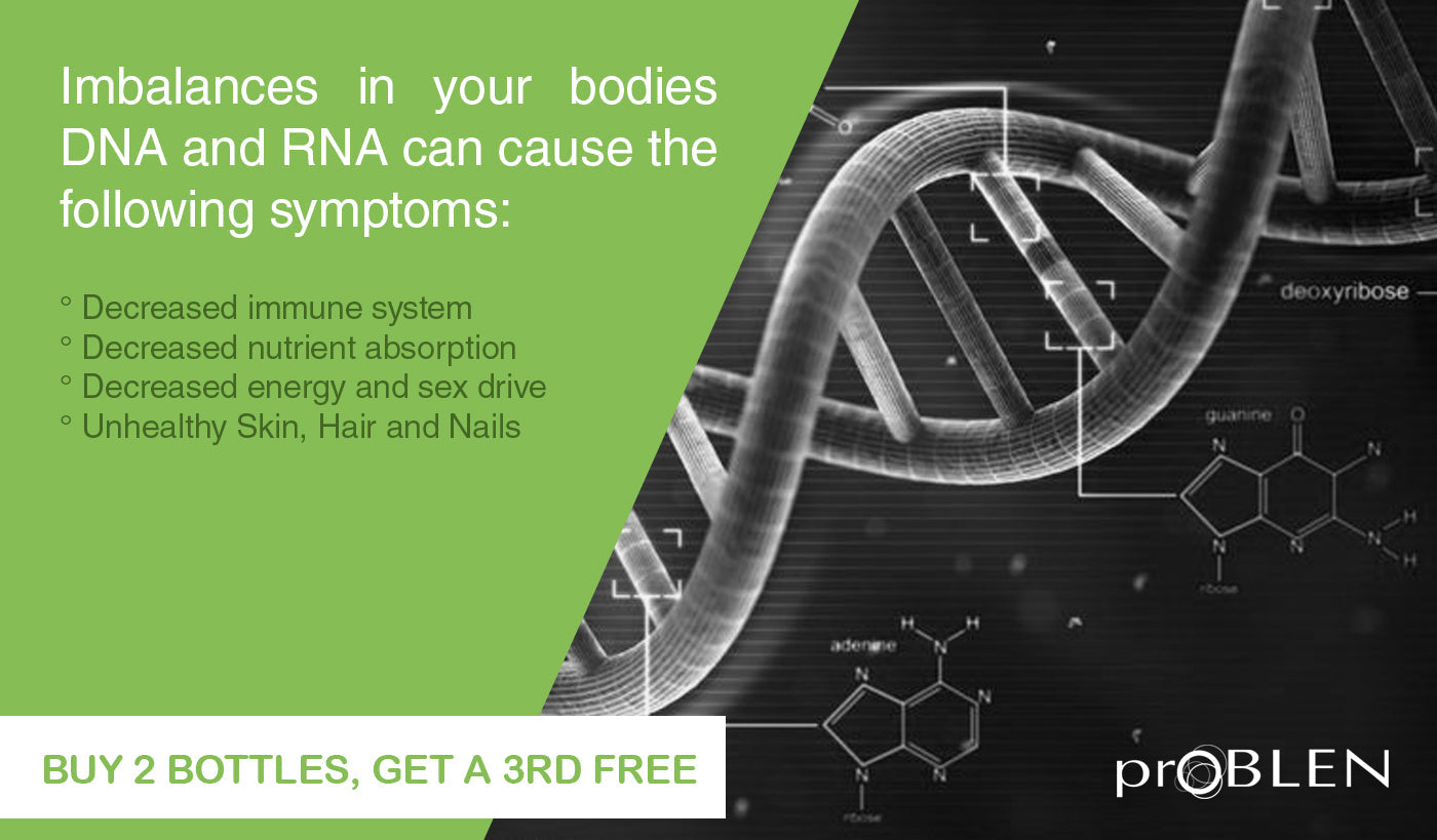 Article cover for 'Is Your DNA and RNA Imbalanced?' with a cell diagram. - proBLENopathy