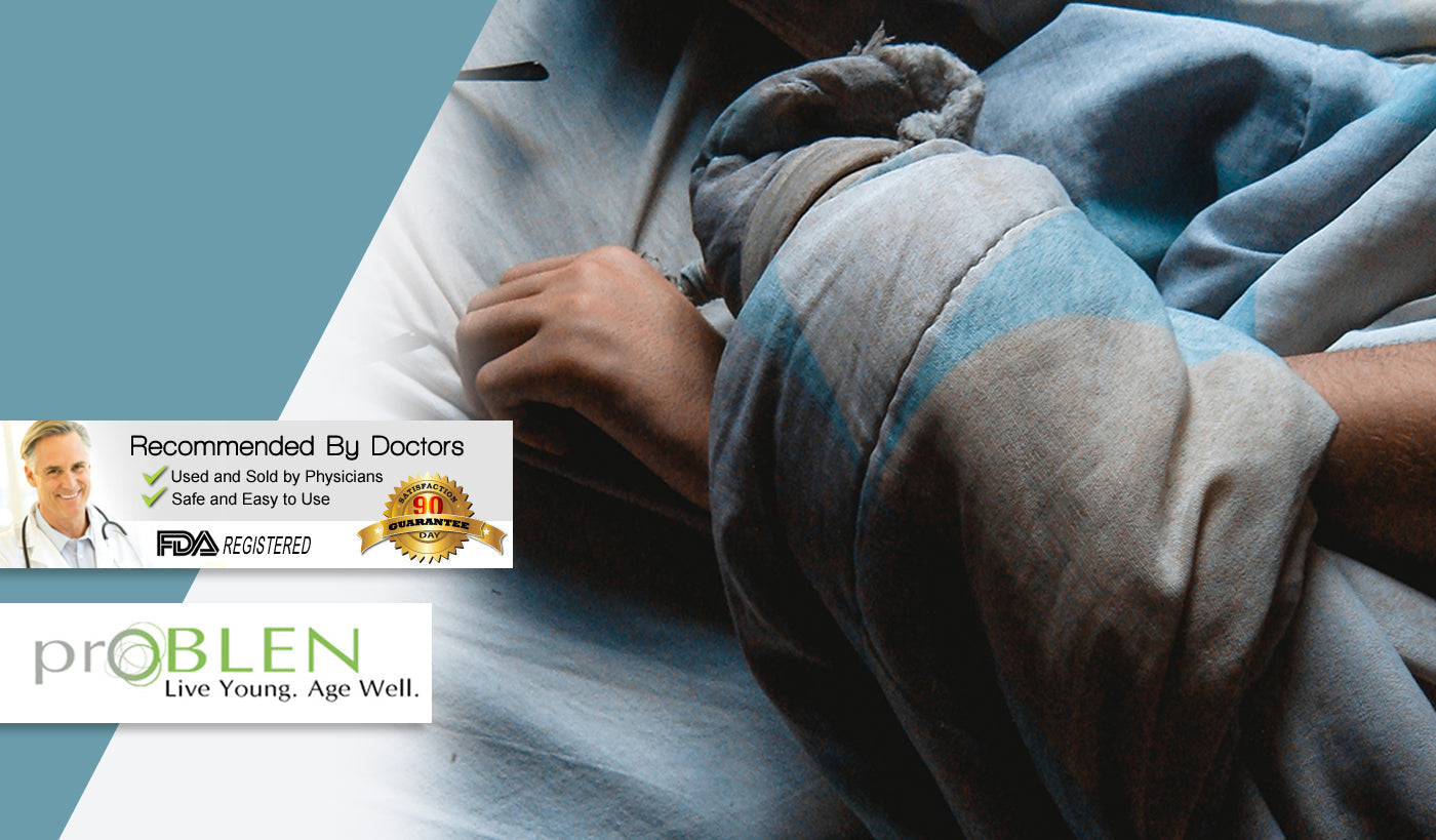 Article cover for 'Signs of Hormone Imbalance' with an arm covered by a blanket.