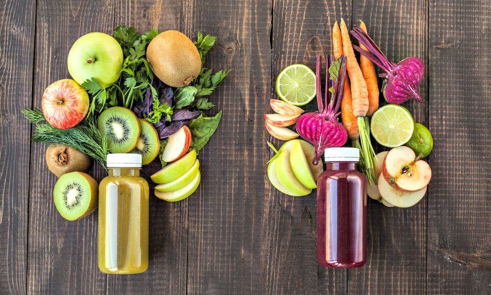 Article cover for 'The Importance of a Daily Multivitamin' with bottles of liquid under a various amount of fruits and vegetables.